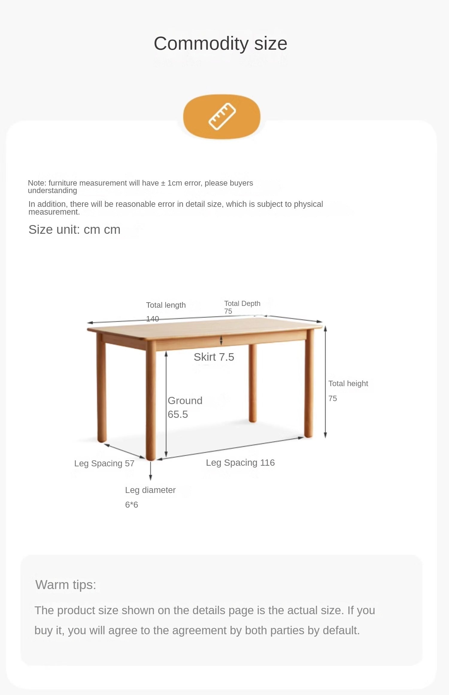 European beech solid wood dining table