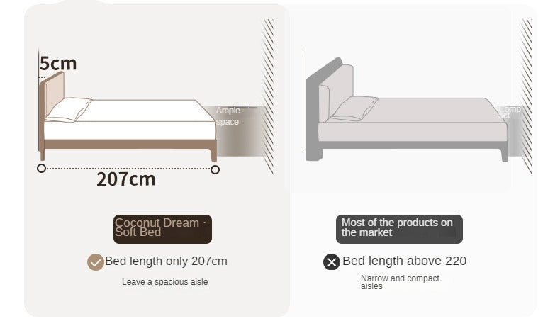 Oak Solid Wood Bed Technology Fabric<