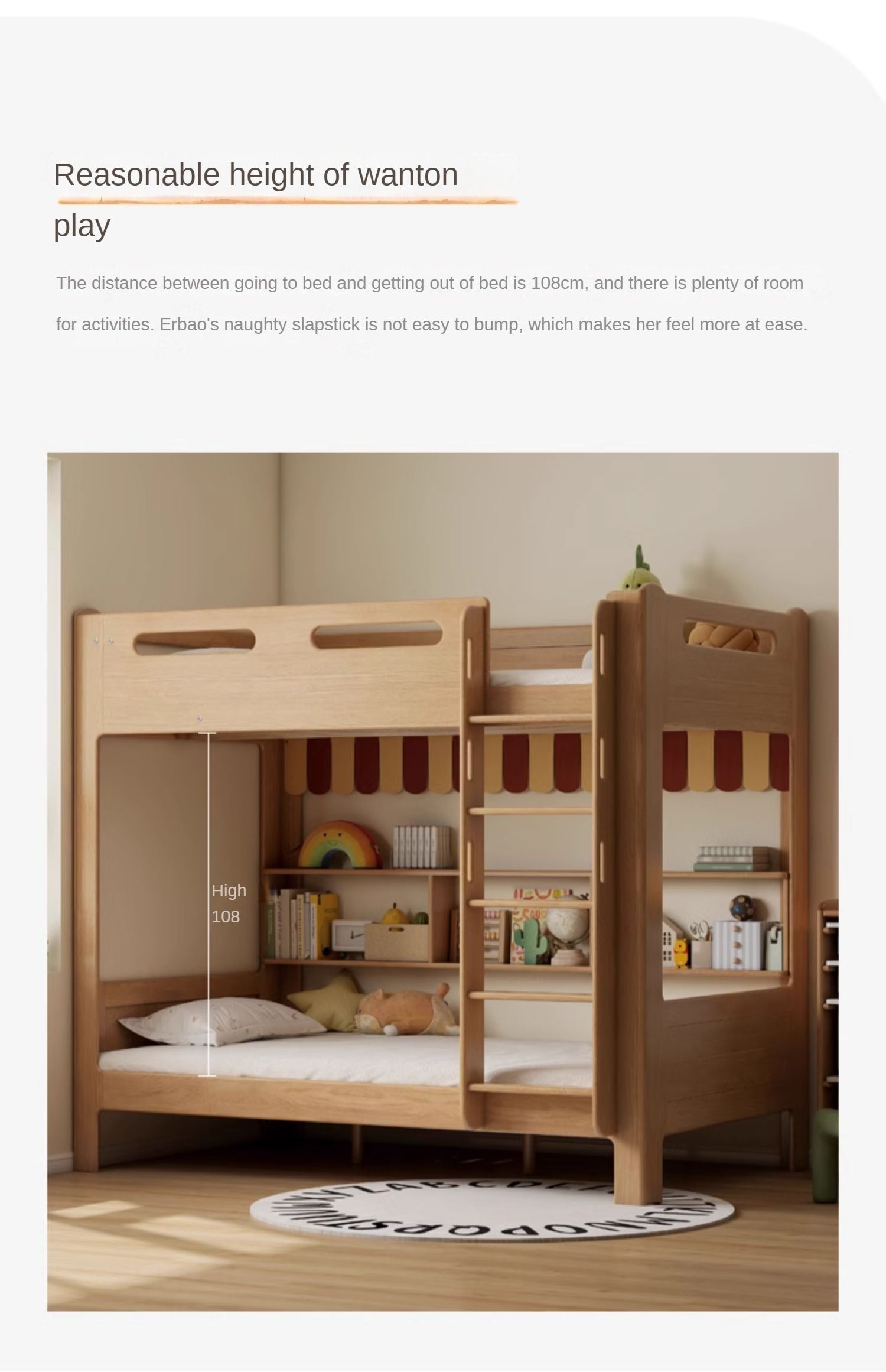 Oak solid wood Bunk Bed.