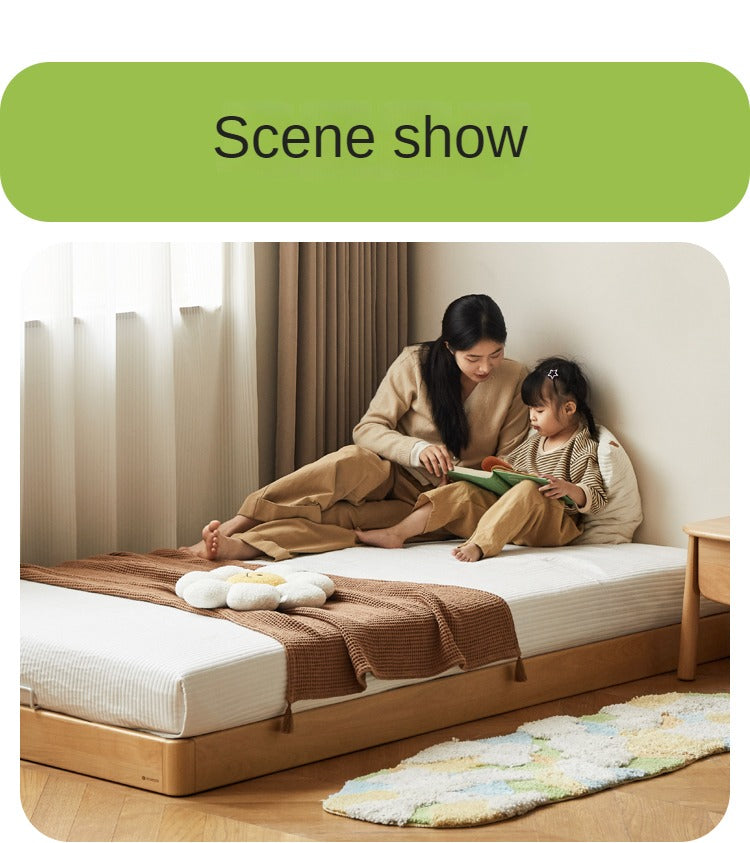 Beech Solid Wood Children's Splicing platform bed, headboard-free bed