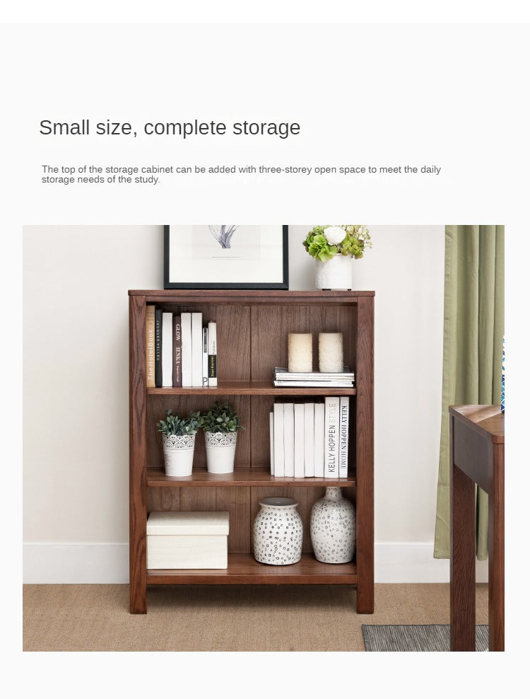 Oak solid wood small modern bookcase