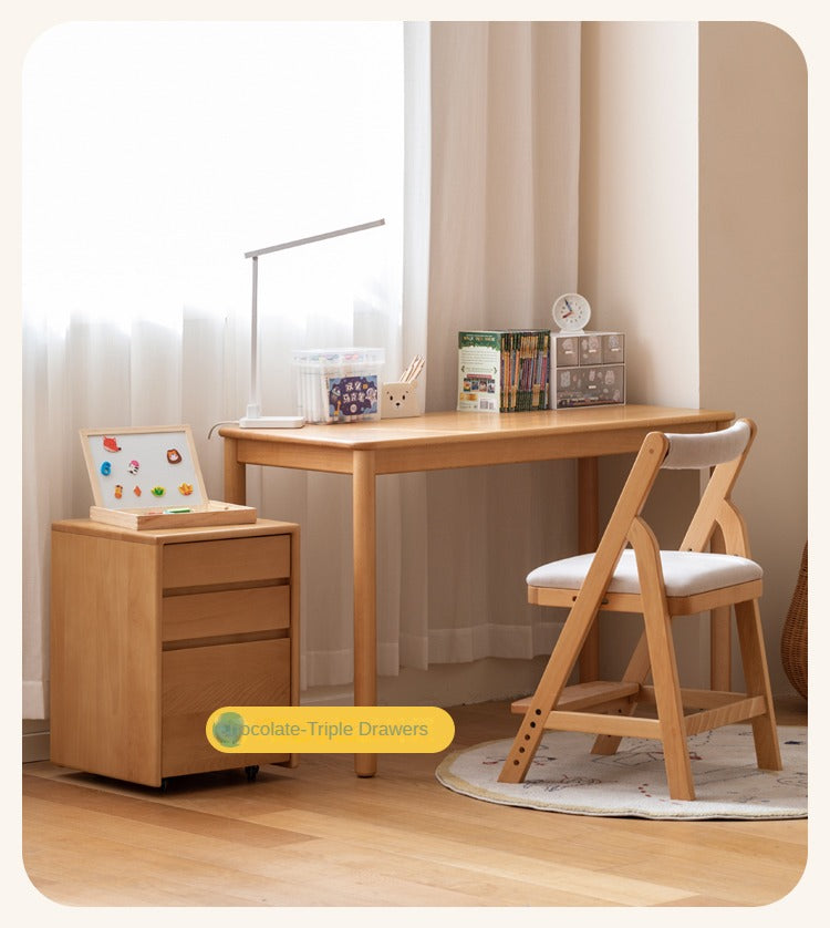 Beech Solid Wood Desk Children's Study Table