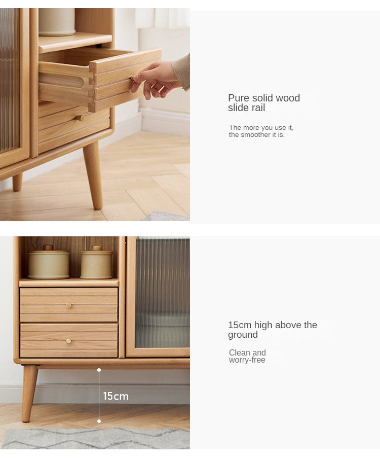 Oak Solid Wood Side Cabinet -