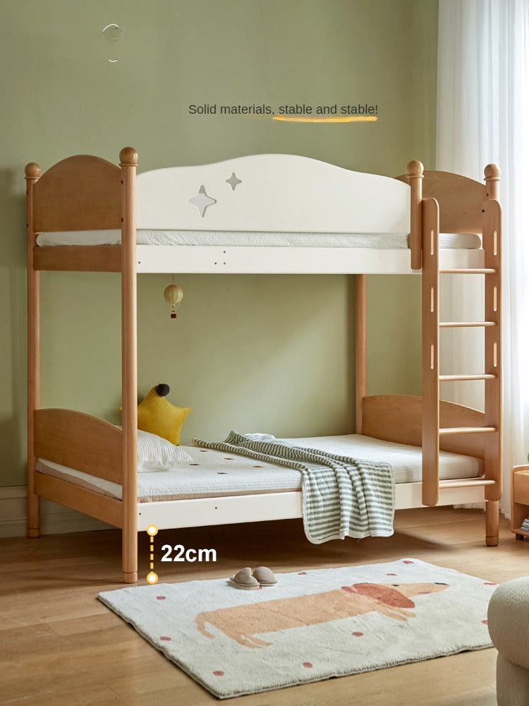 European Beech solid wood children's bunk bed.