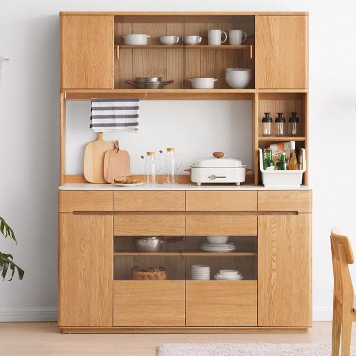 Oak solid wood sideboard high kitchen storage cabinet "
