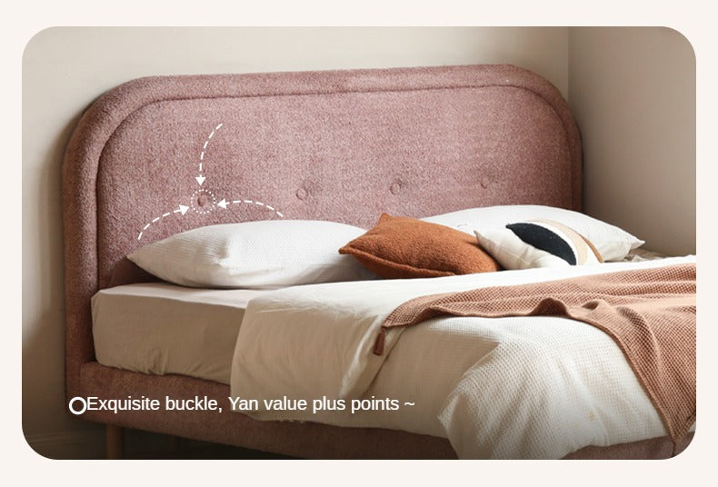 Fabric pink bed French style<