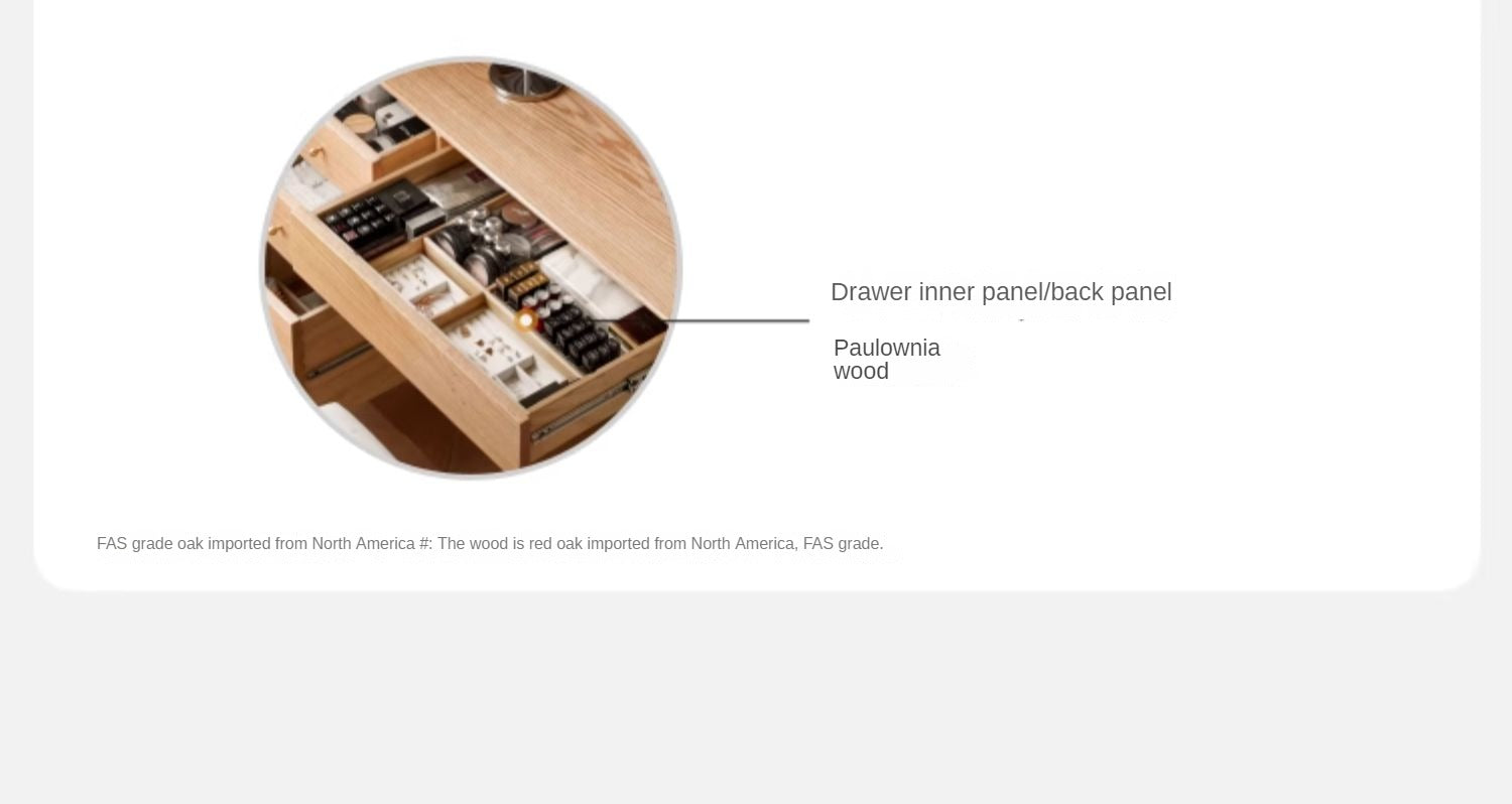 Oak Solid Wood Dressing Table Modern and Atmosphere