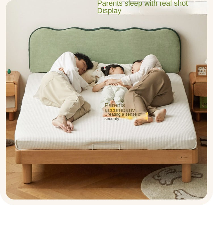 Beech Solid Wood Children's Modern Soft Bed