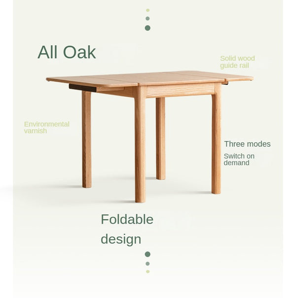 solid wood folding dining table, household dining table, small unit ...