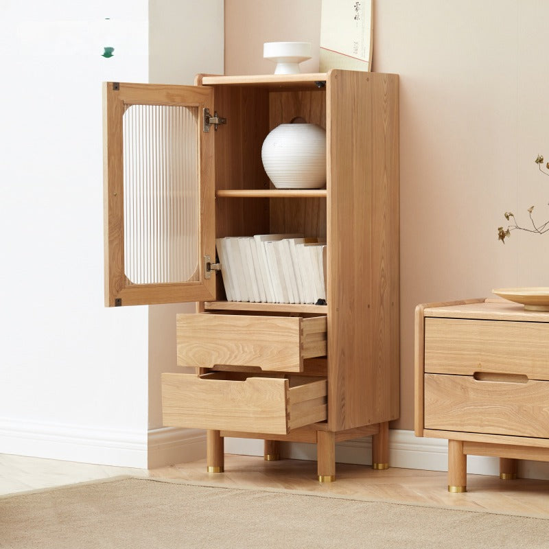Ash solid wood side cabinet -