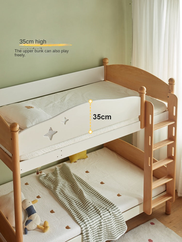 European Beech solid wood children's bunk bed.