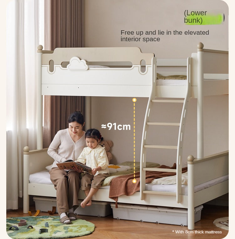 Beech solid wood children's bunk bed