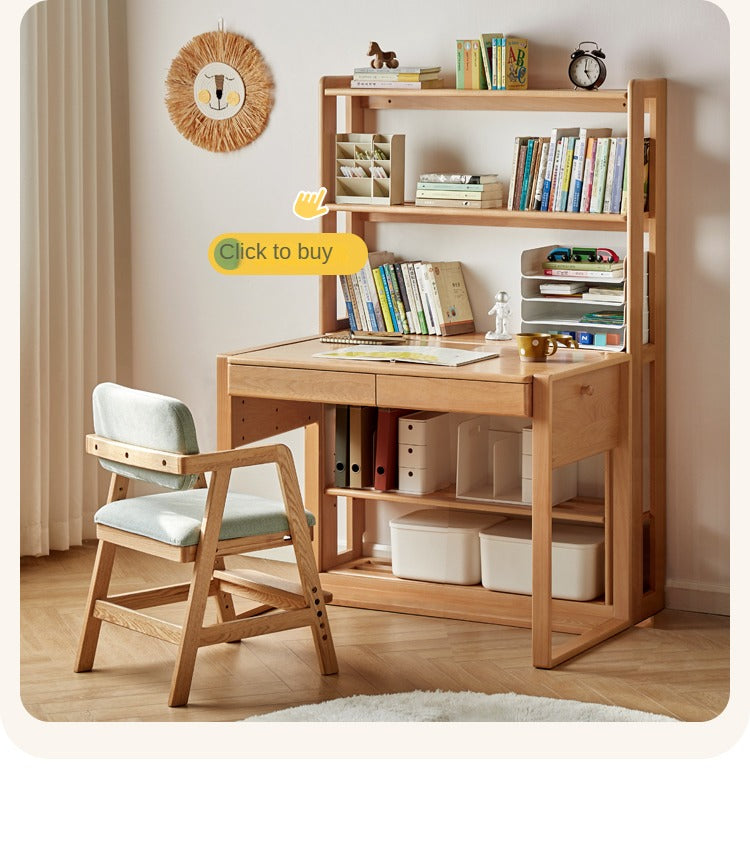 Beech, Oak Solid Wood Children's Desk