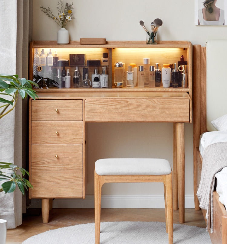 Oak Solid Wood Dressing Table Modern and Atmosphere