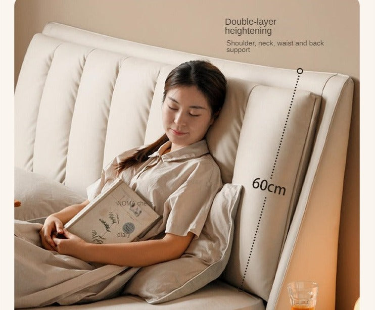 Technology Fabric Soft Modern Cream Style bed_)