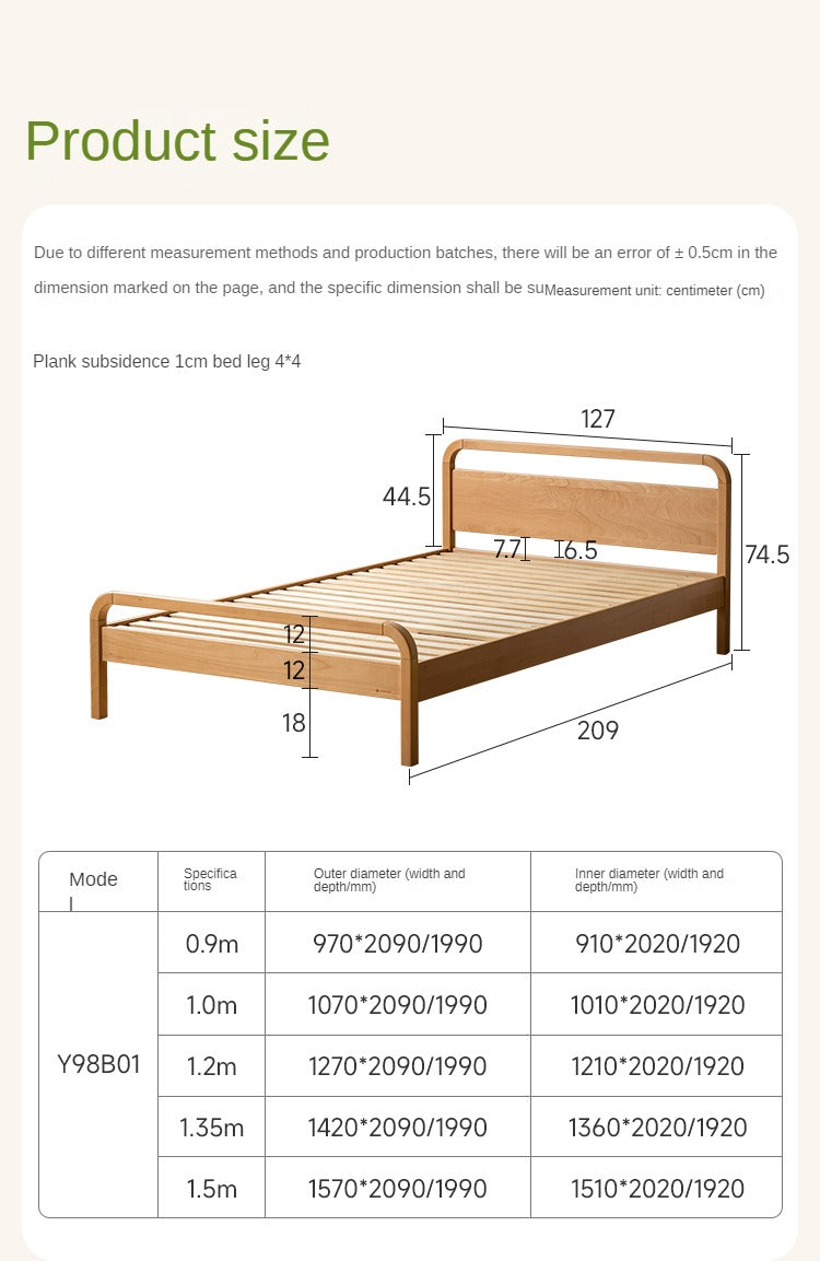 Beech solid wood kds bed<