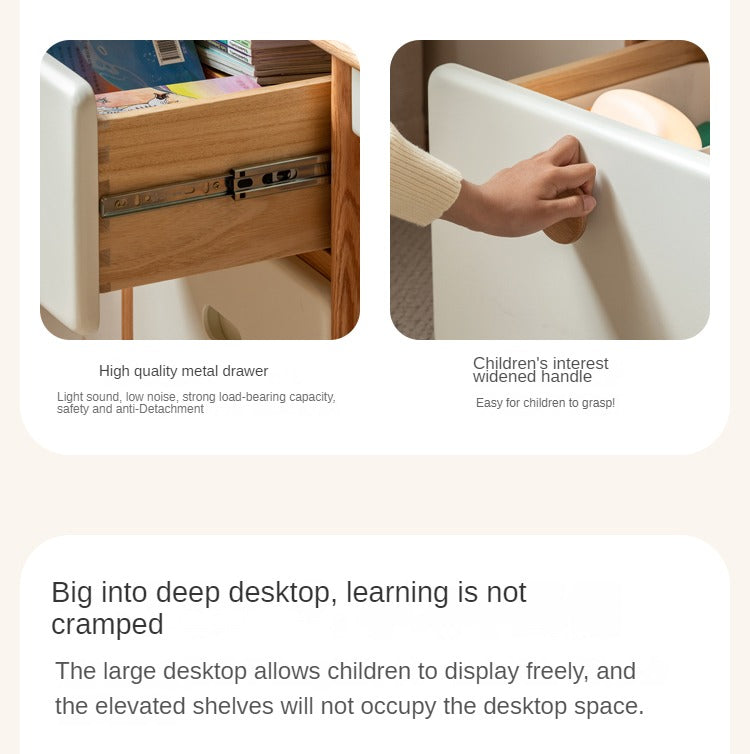 Oak solid wood modern children's study table