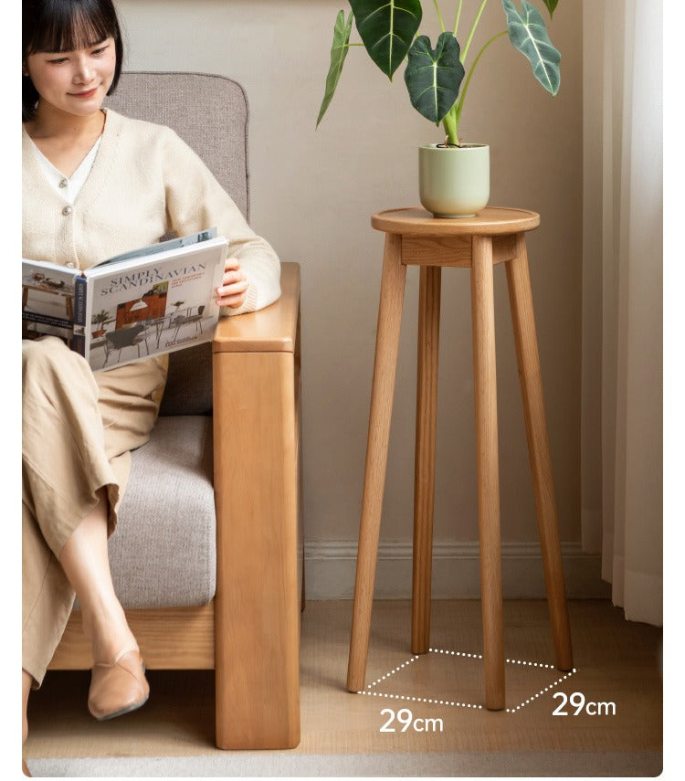 Oak solid wood modern small flower stand