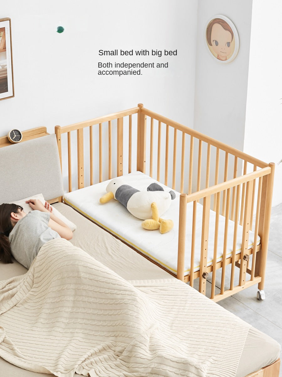 Beech Solid Wood Baby Mobile Bed