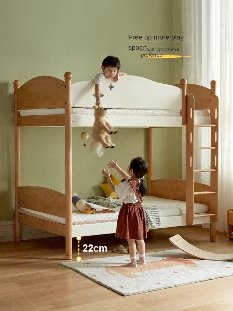 European Beech solid wood children's bunk bed.