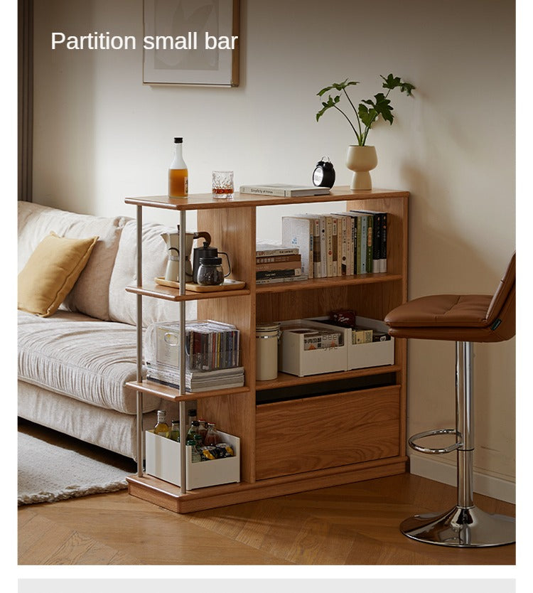 Oak solid wood modern bookcase