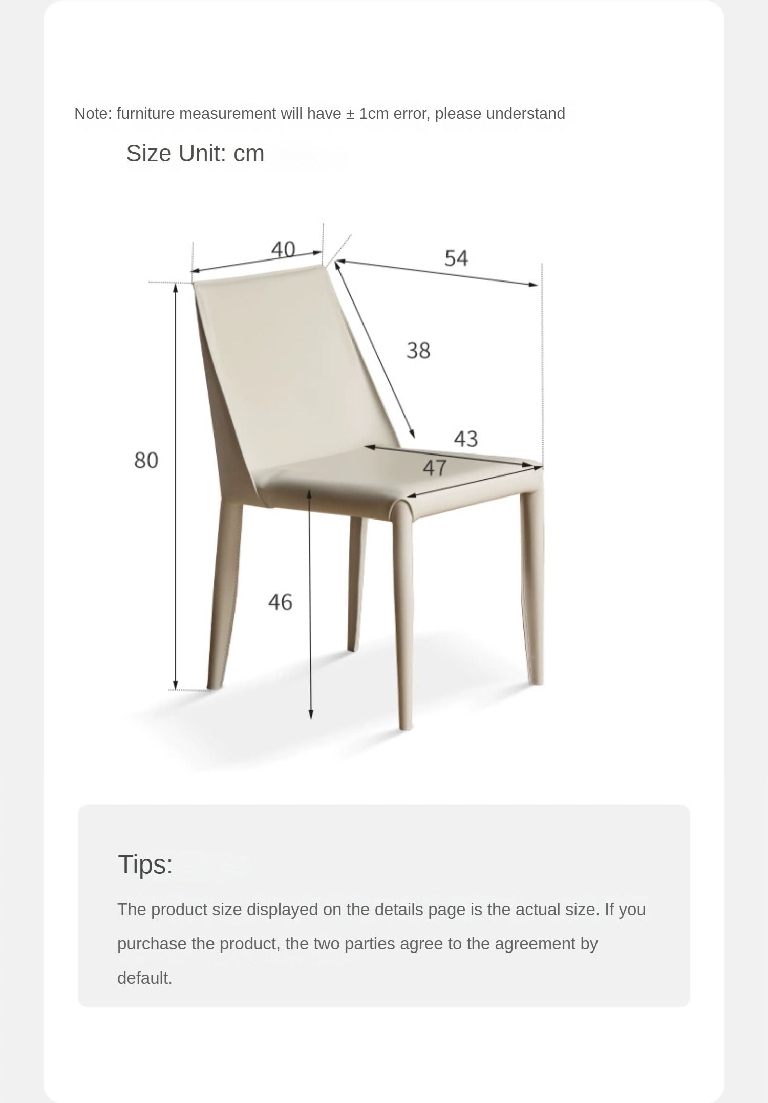 2 pcs set -Saddle leather dining chair-