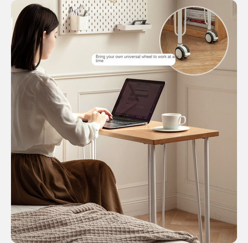 Oak, Beech Solid Wood Shelves Office Desk