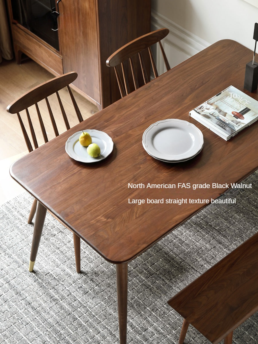 Black Walnut Solid Wood  Dining Table -