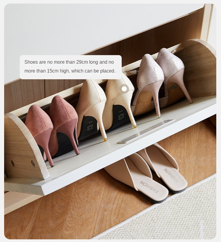 Birch solid wood ultra-thin shoe cabinet