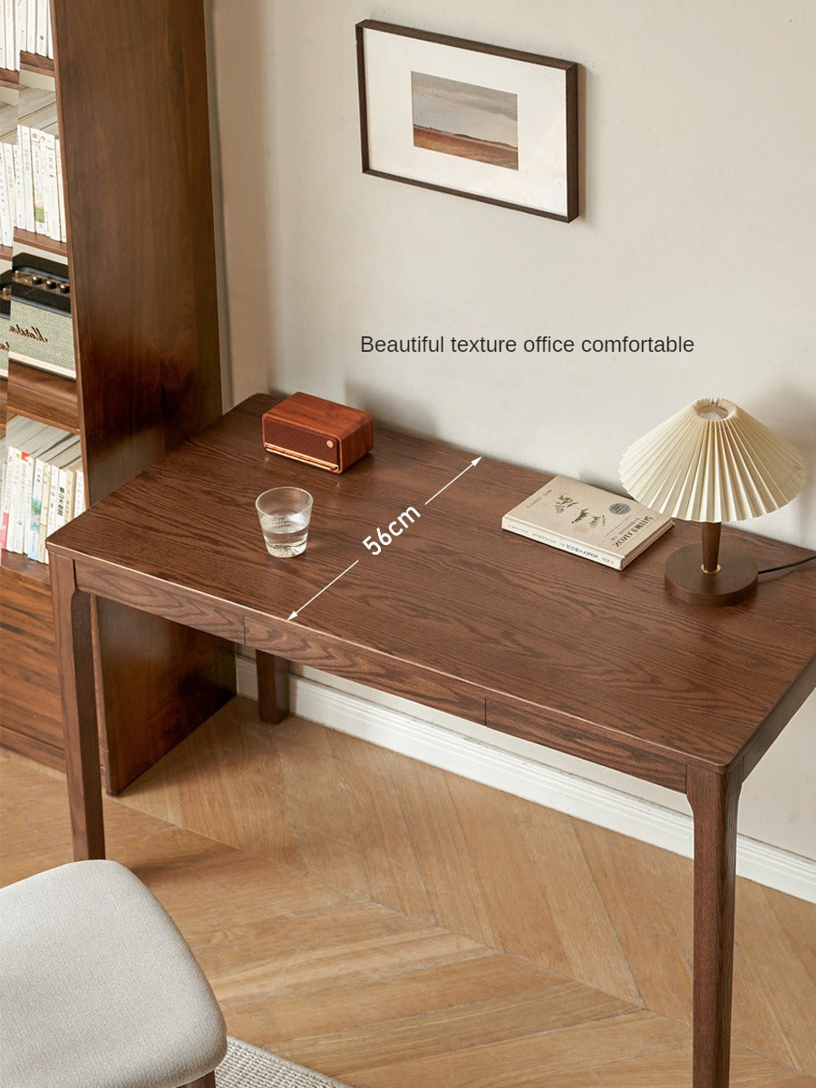 Oak Solid Wood Walnut Color Office Desk