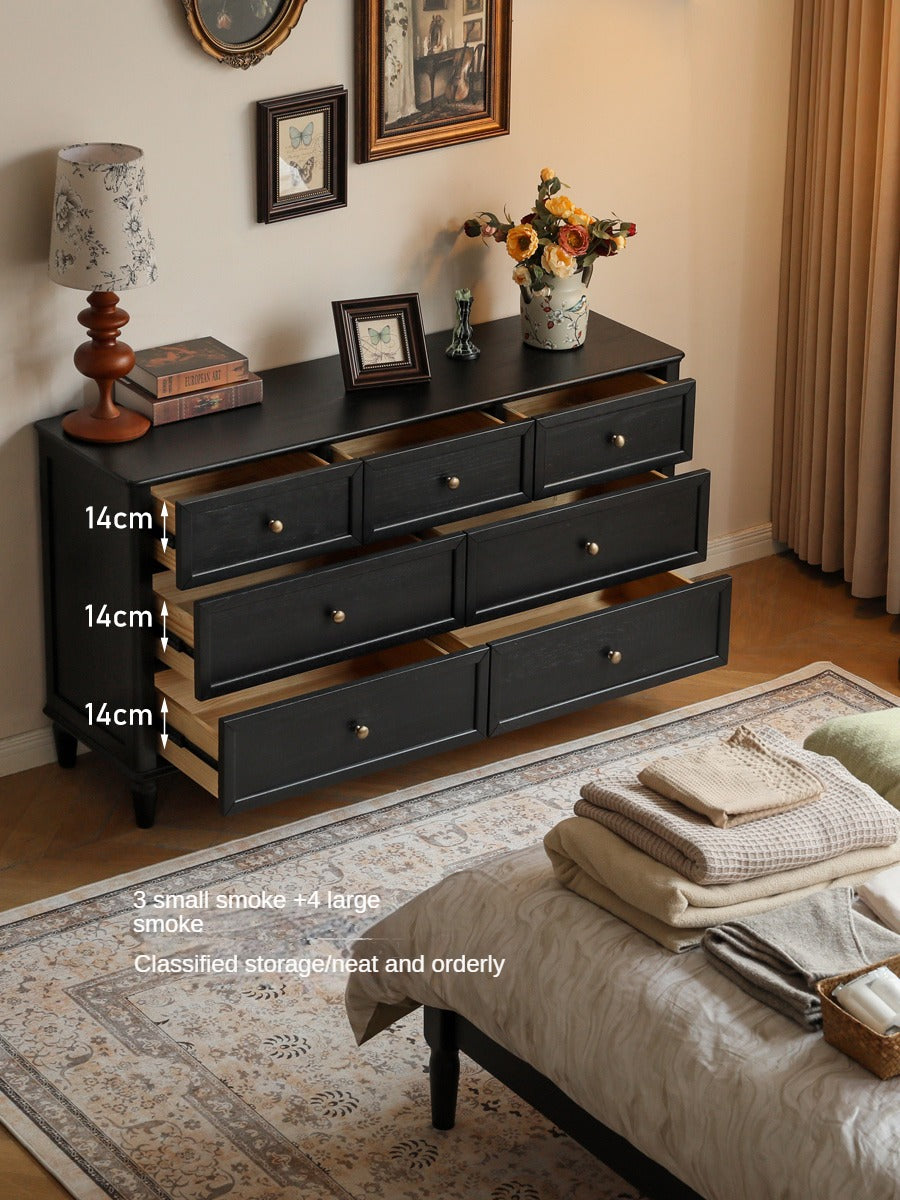 Oak Solid Wood Seven Drawers Dresser, Drawers