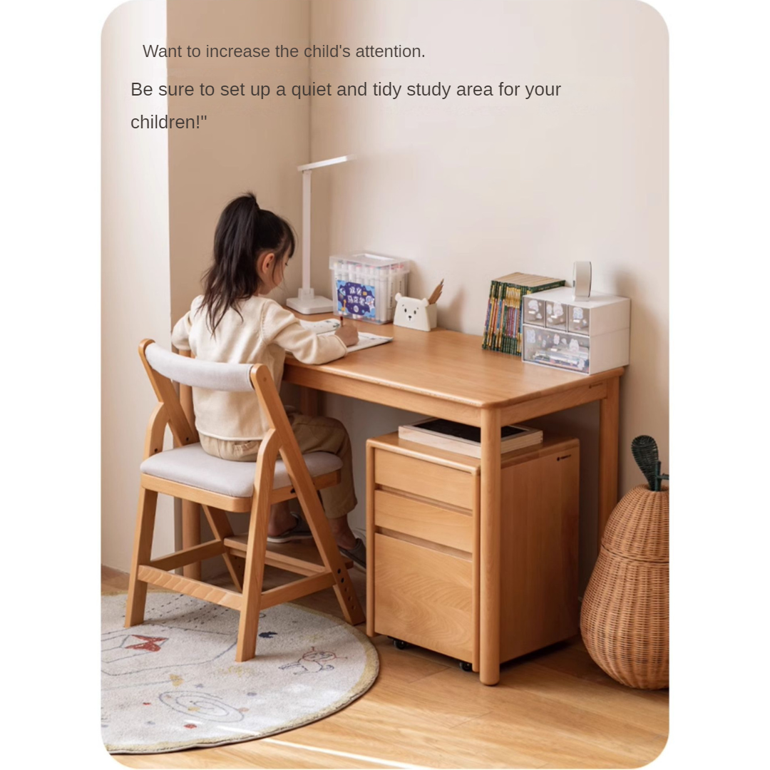 Beech Solid Wood Desk Children's Study Table