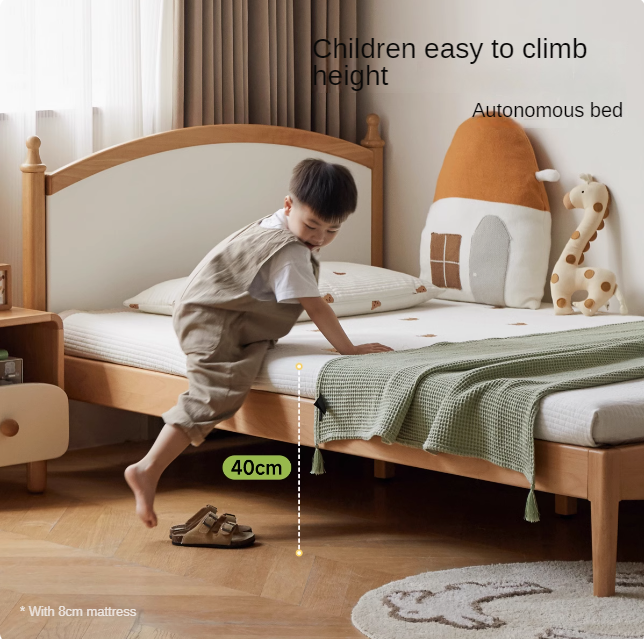 Beech Solid Wood Children's Single Bed