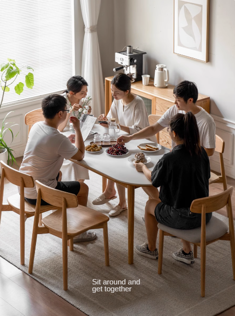 Oak solid wood Dining capsules table