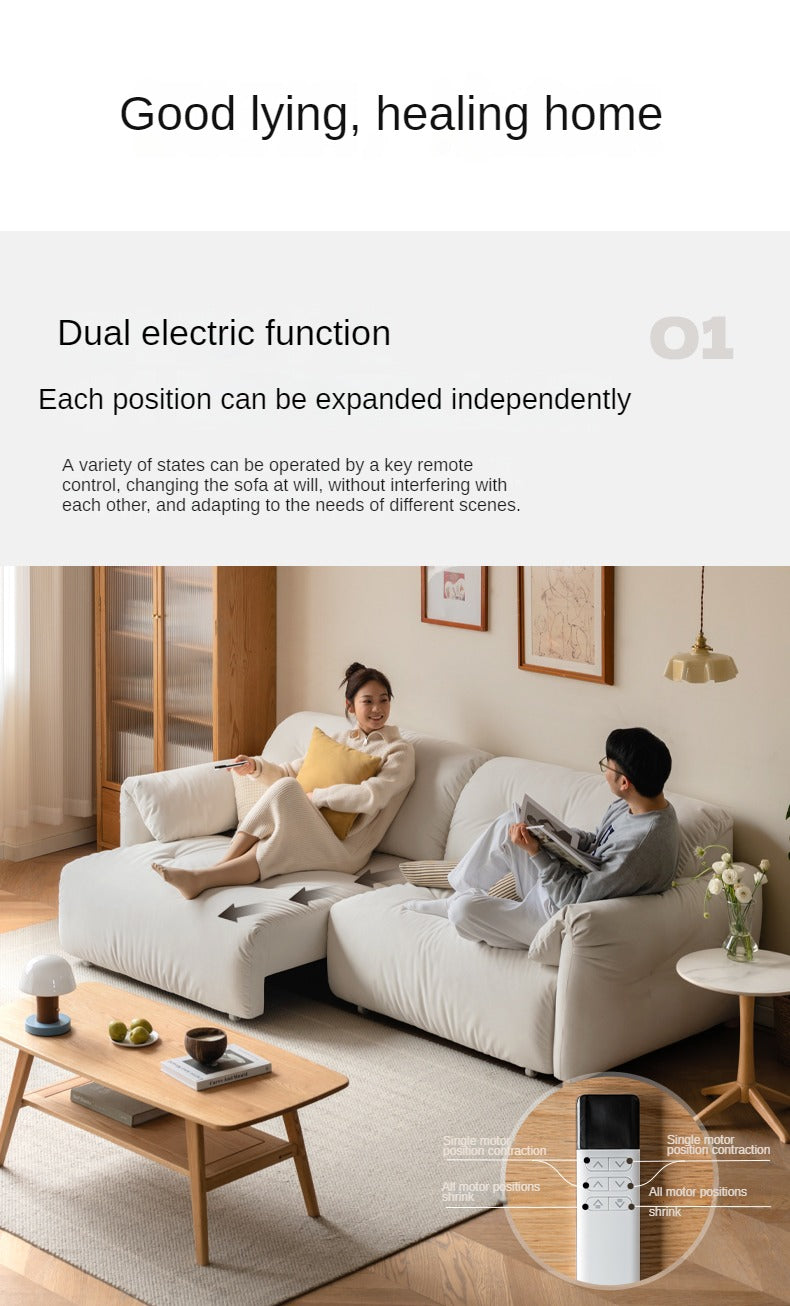 Fabric dual-purpose electric modern sofa