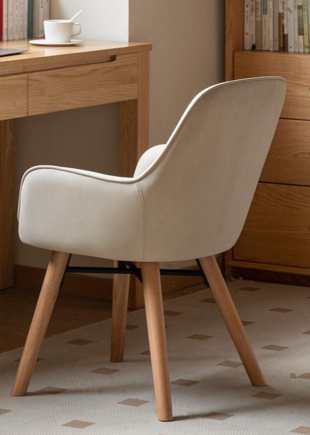 Beech Solid Wood Technological Cloth Soft Back Chair