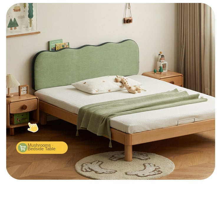 Beech Solid Wood Children's Modern Soft Bed