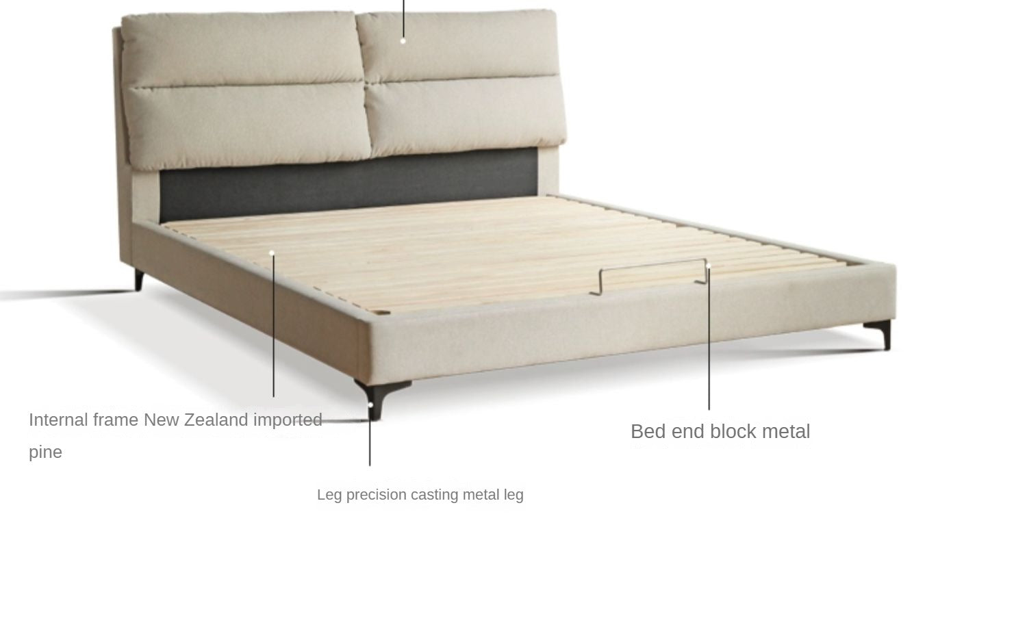 Organic leather, Fabric Modern bed, Atmospheric box Bed_)