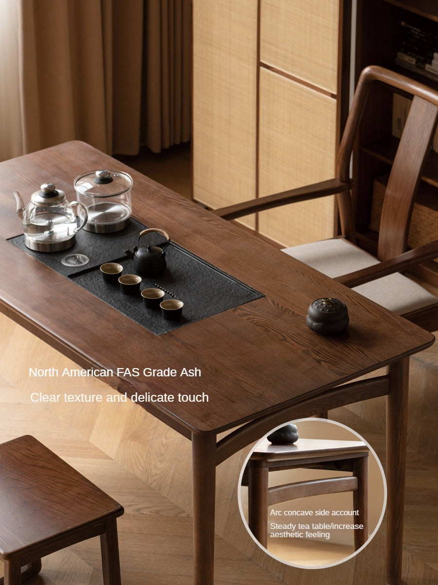 Ash solid wood tea table tea tray integrated