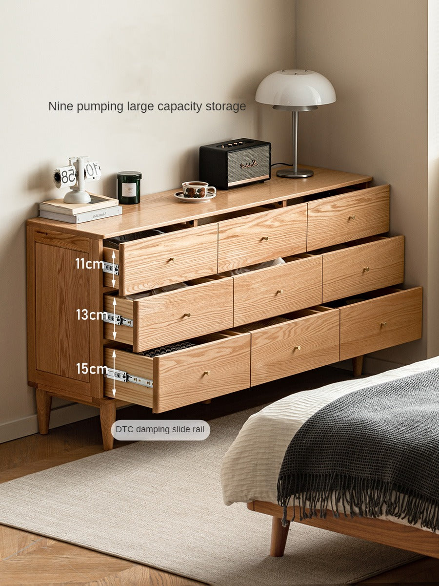 Oak Solid Wood Drawer chest of drawers "