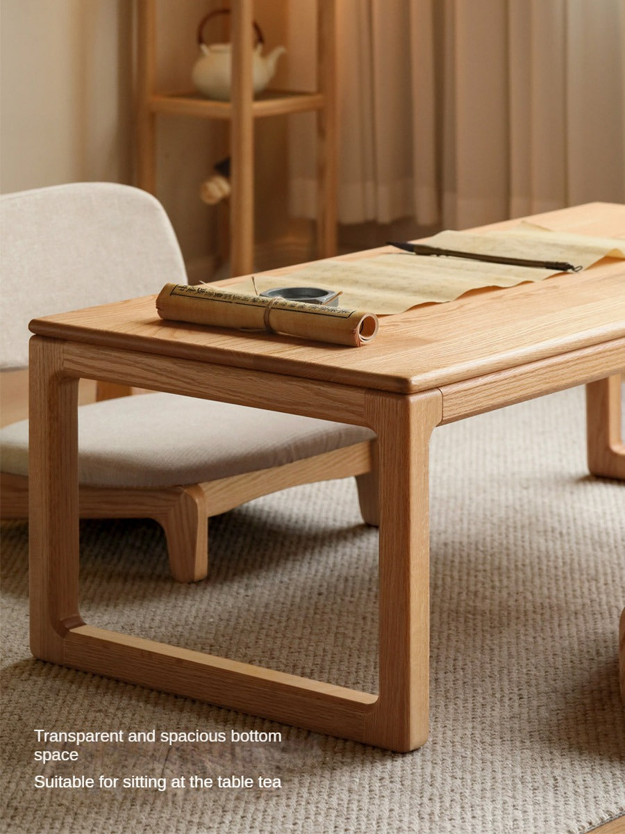 Oak, Black Walnut solid wood Japanese style coffee table-