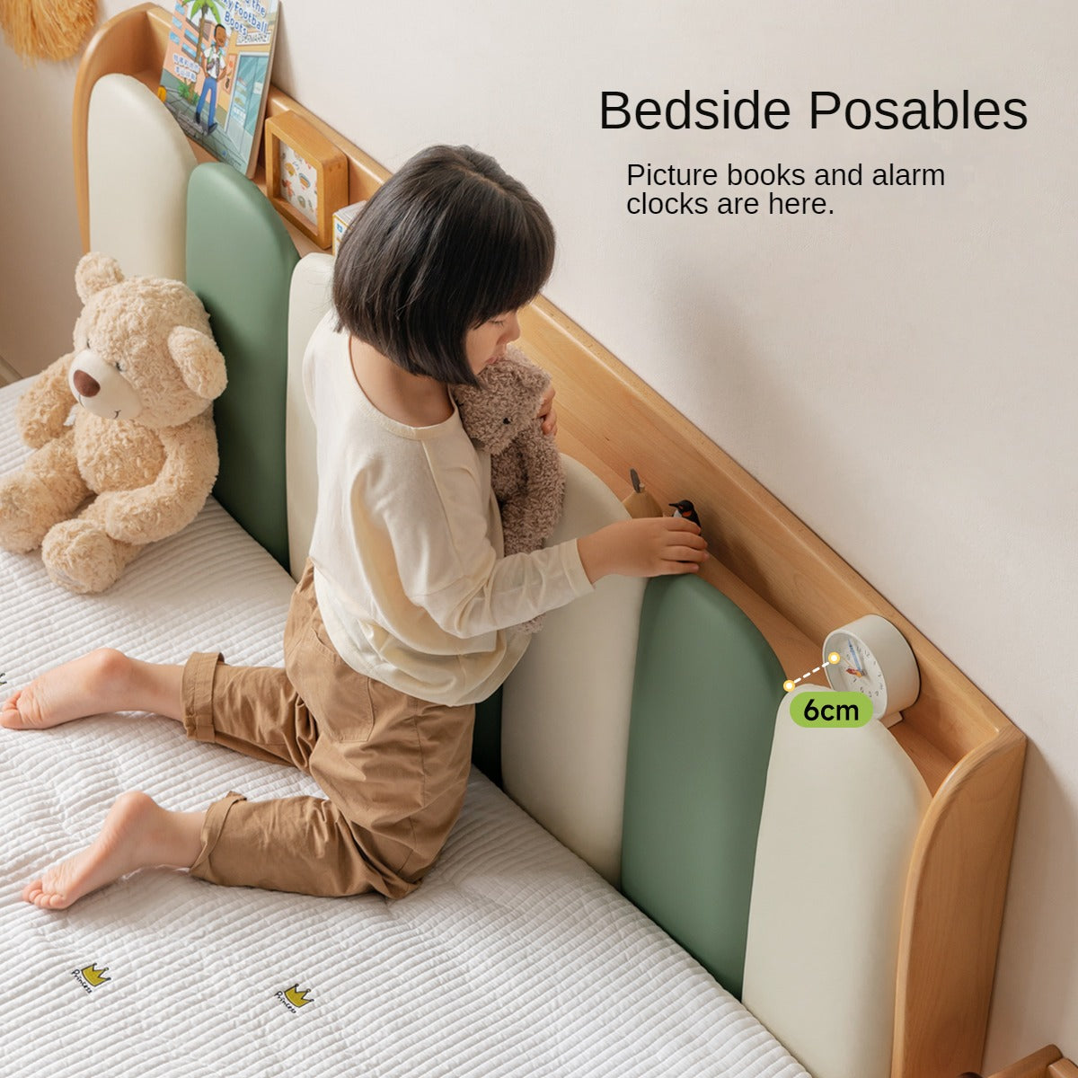 Beech Solid Wood Soft Single Kid's Bed