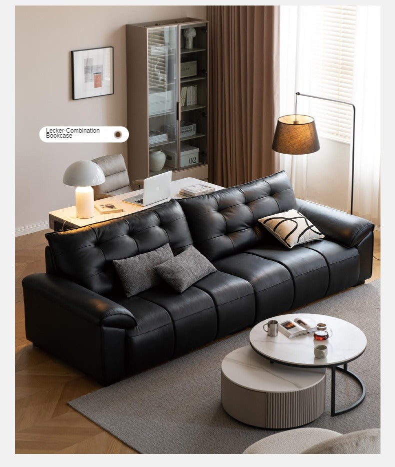 Leather modern top layer cowhide leather sofa