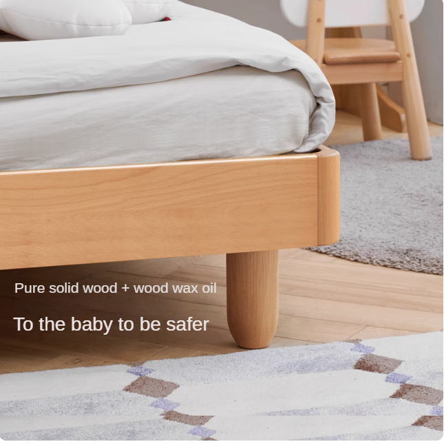 Beech Solid Wood Children's Soft Single Bed