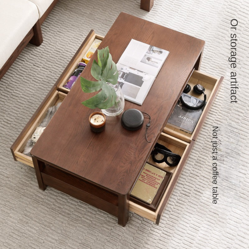 Oak solid wood Nordic minimalist modern coffee table