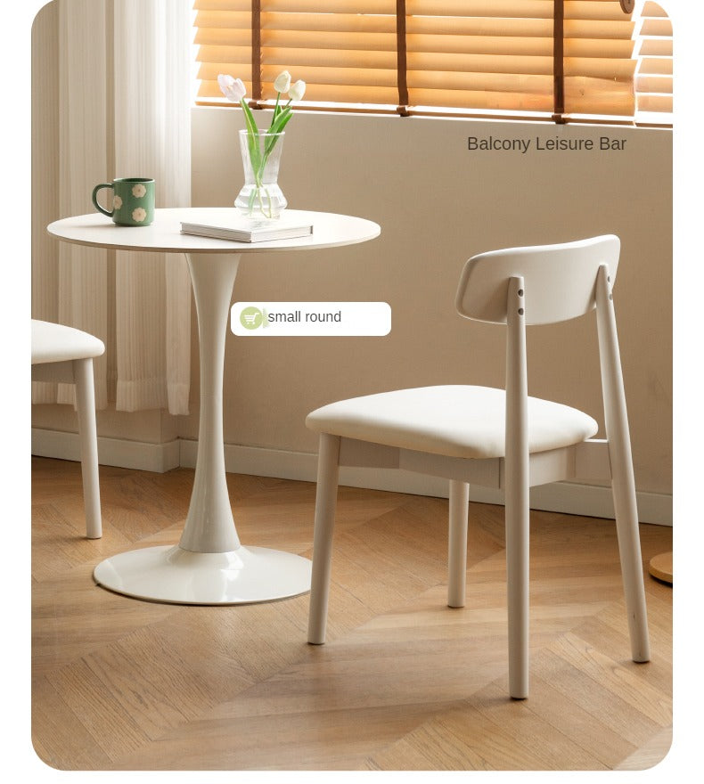 4 pcs Solid Wood Dining Chair Cream Style :