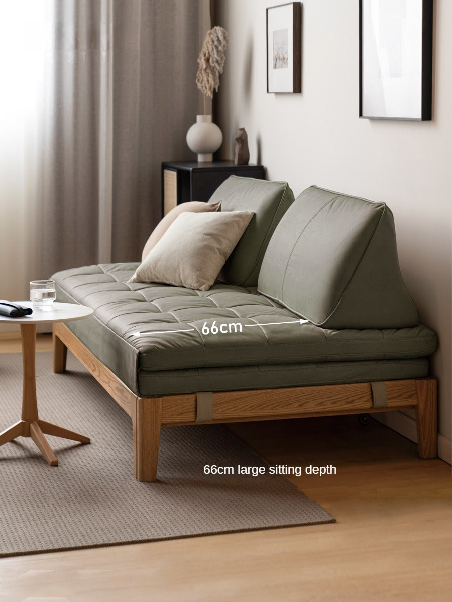 Oak solid wood technology fabric Sleeper sofa