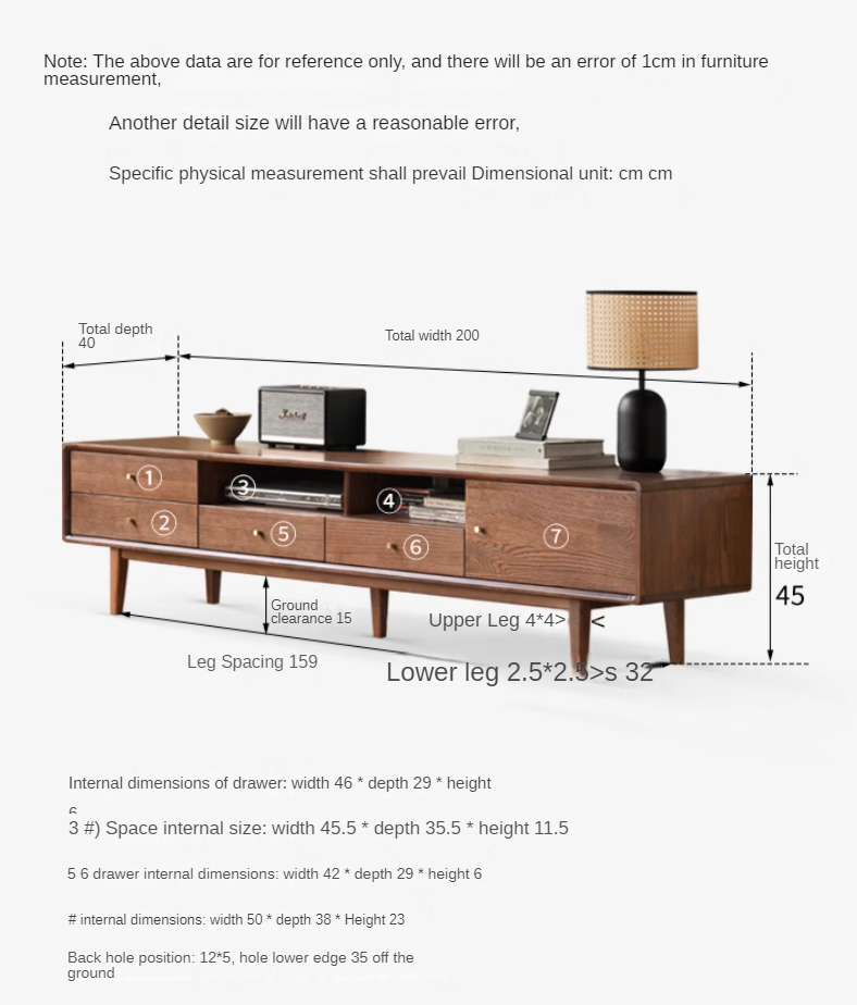 Oak Solid Wood TV Stand