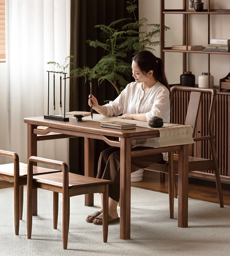 Black walnut, Ash solid wood style tea table