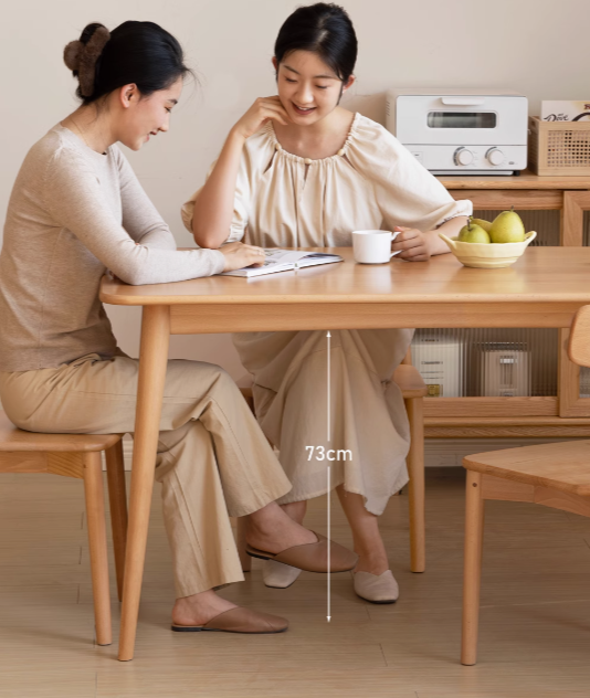 European beech solid wood modern dining table